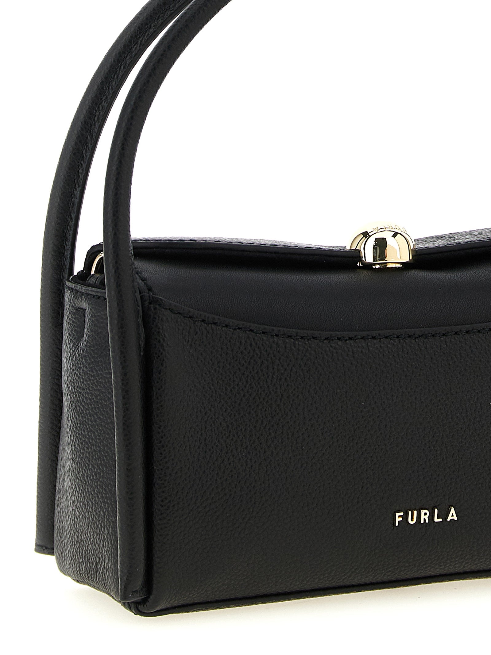 Nicole mini handbag Black Calfskin Leather (bos Taurus) Hand Bags