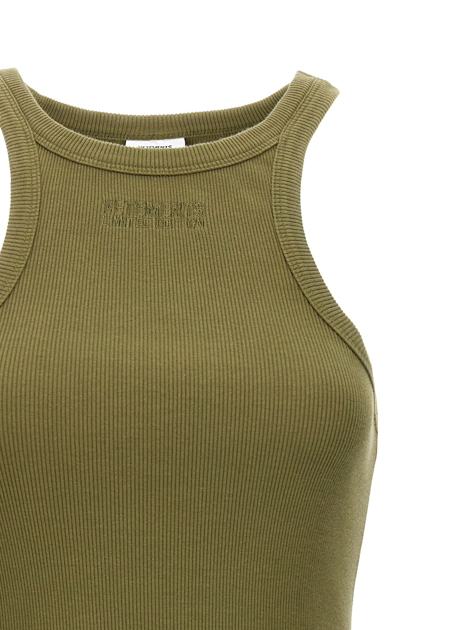 Racing Tank Top dress Green Cotton