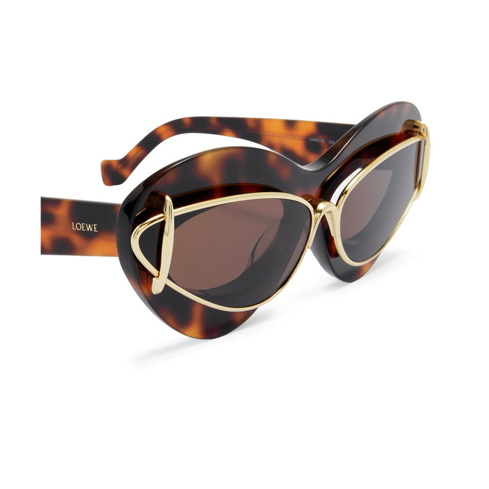 LW40119I 52E Marrone Acetate/metal Occhiali Sole