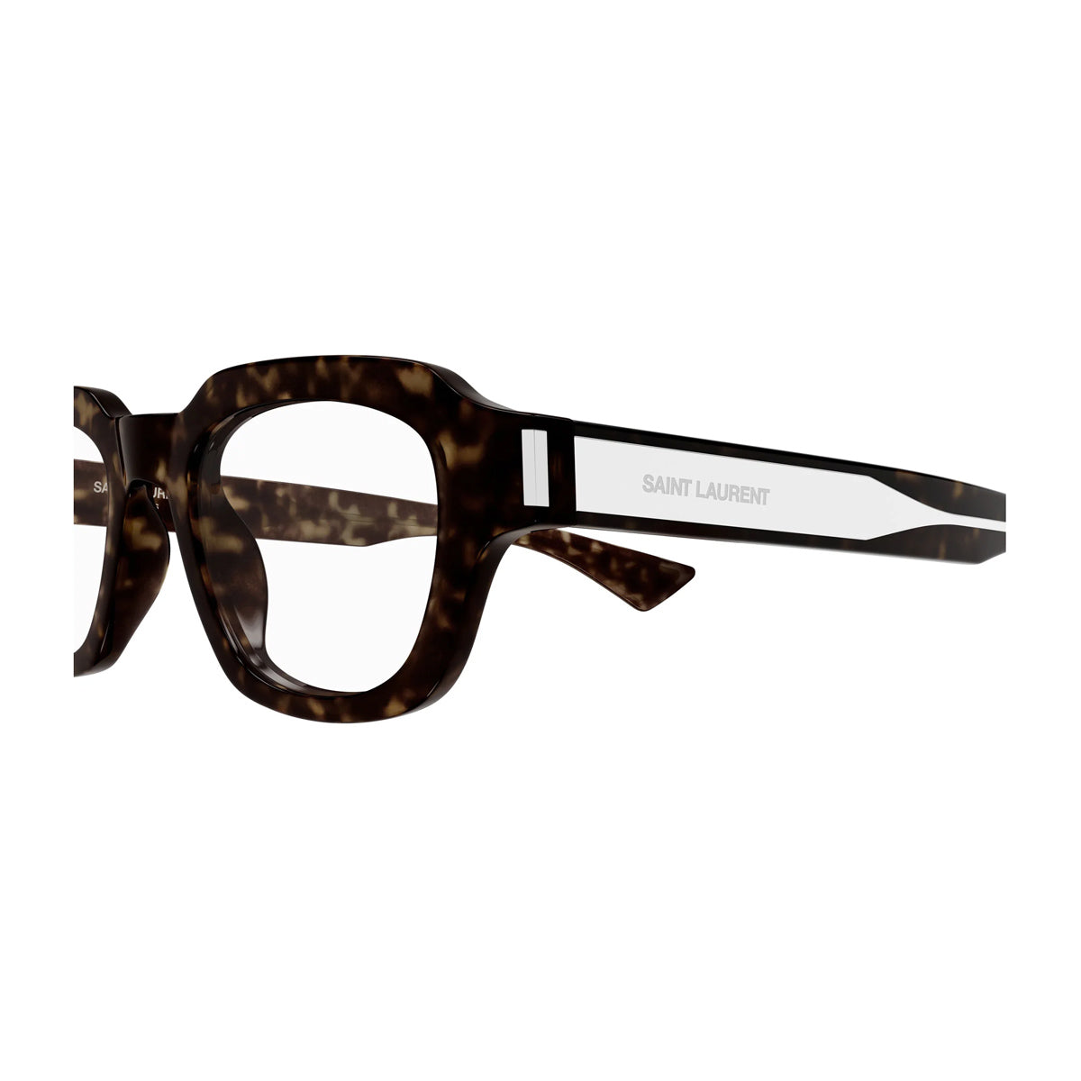 Saint Laurent SL 791 OPT Linea Logo 002 Havana Crystal Marrone Acetate Occhiali Da Vista