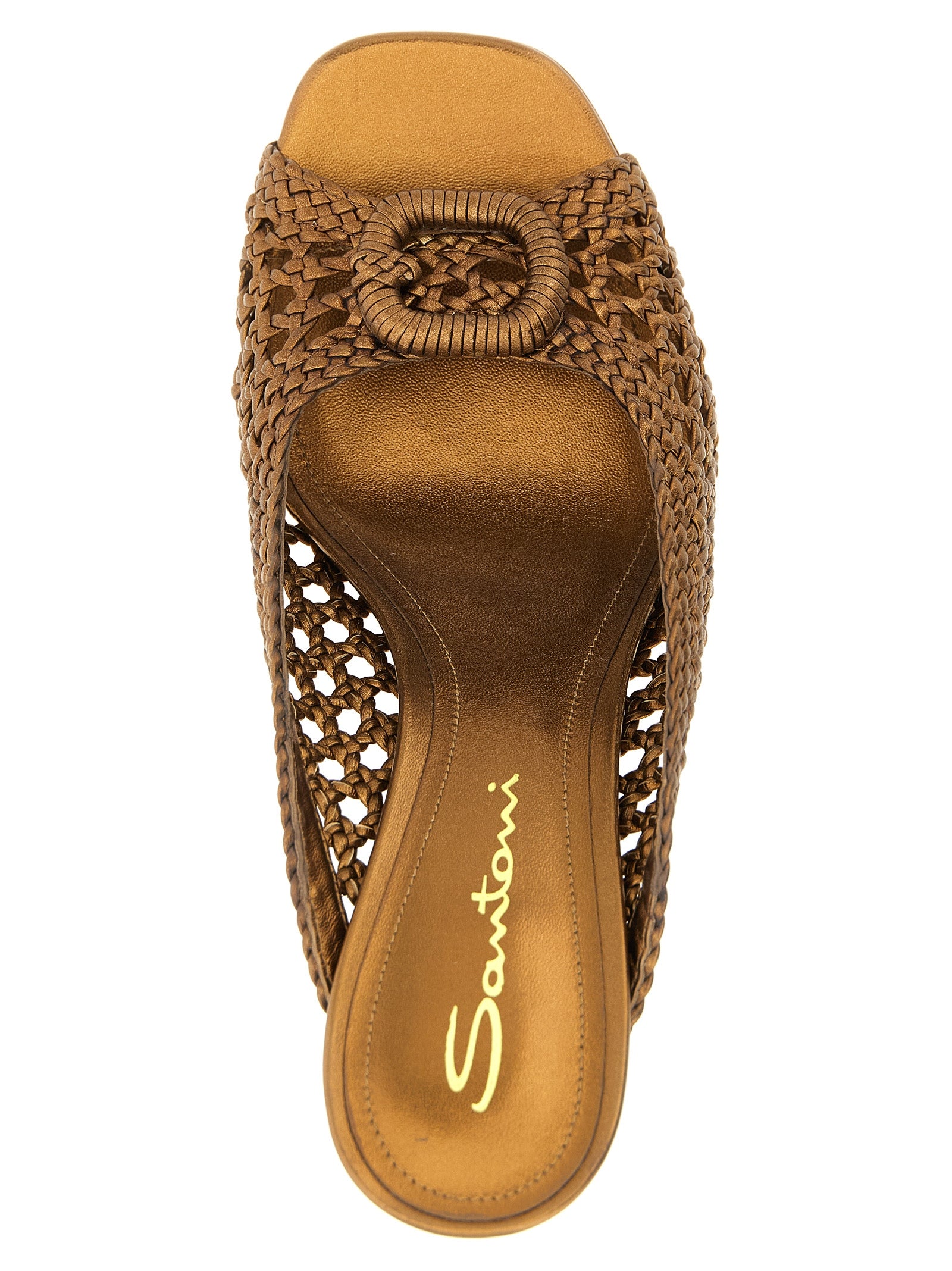 Luce Sandals Gold Lamb Leather (ovis Aries)