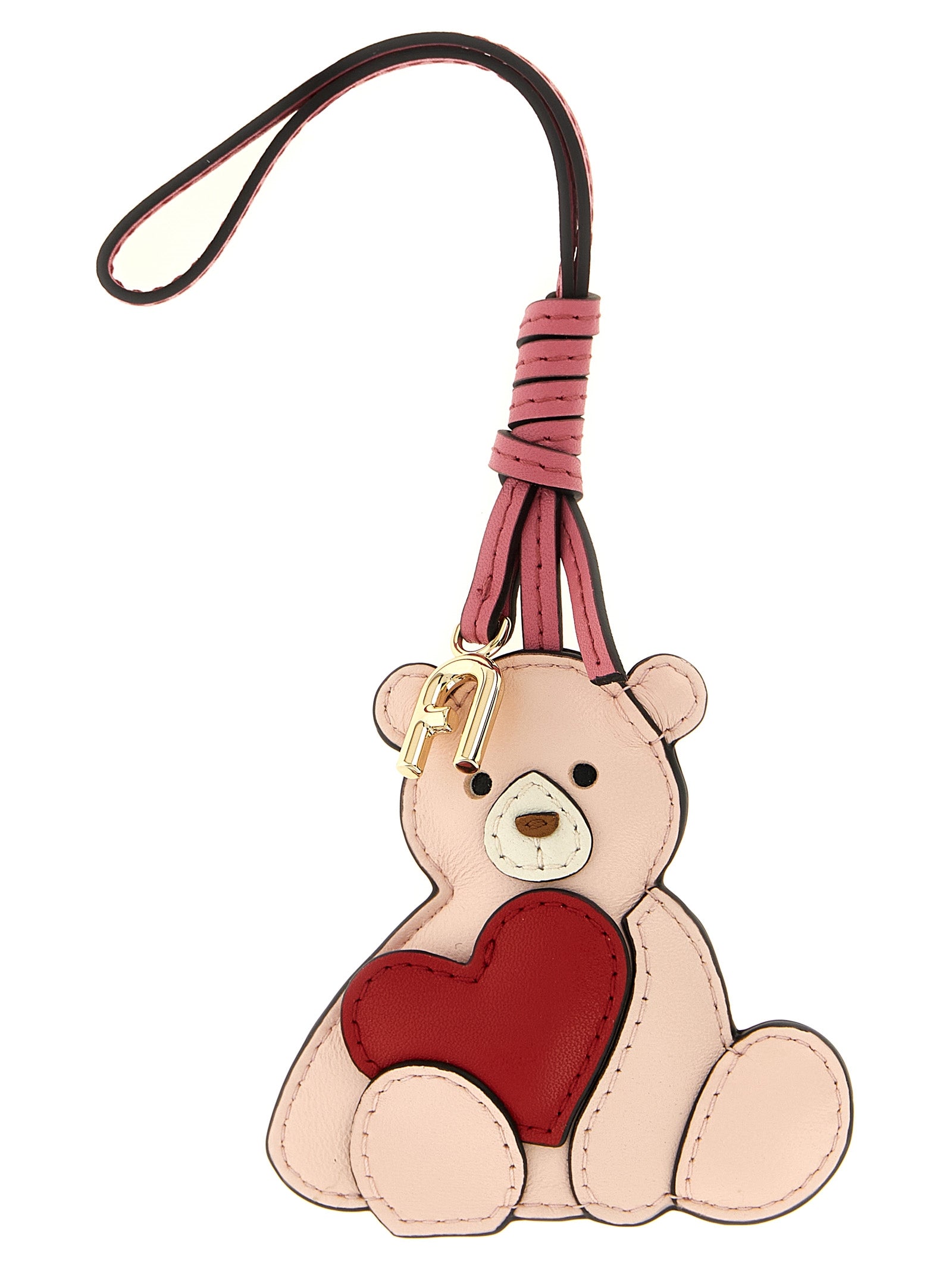 Furla Allegra keyring Pink Calfskin Leather Zamak
