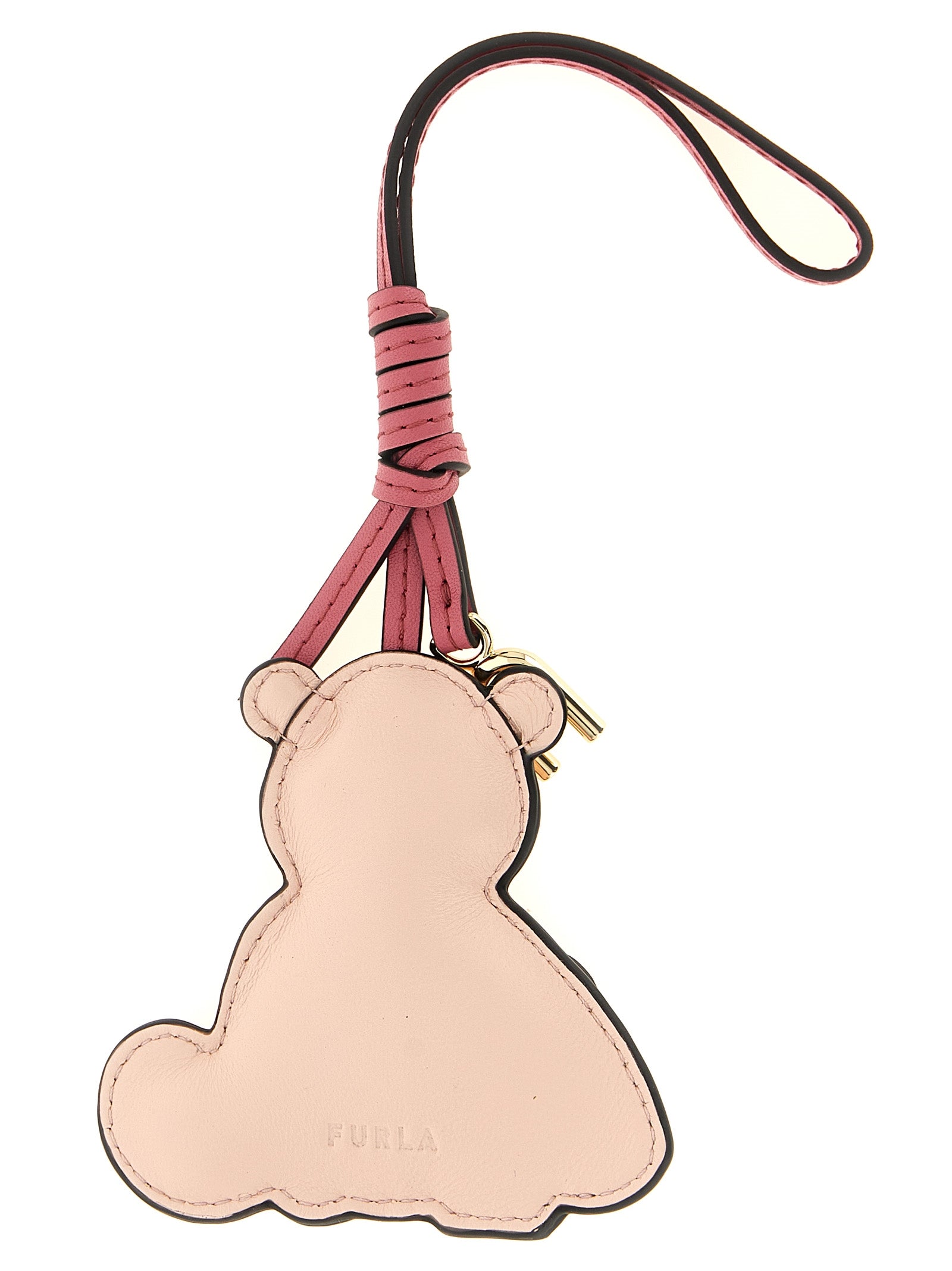 Furla Allegra keyring Pink Calfskin Leather Zamak