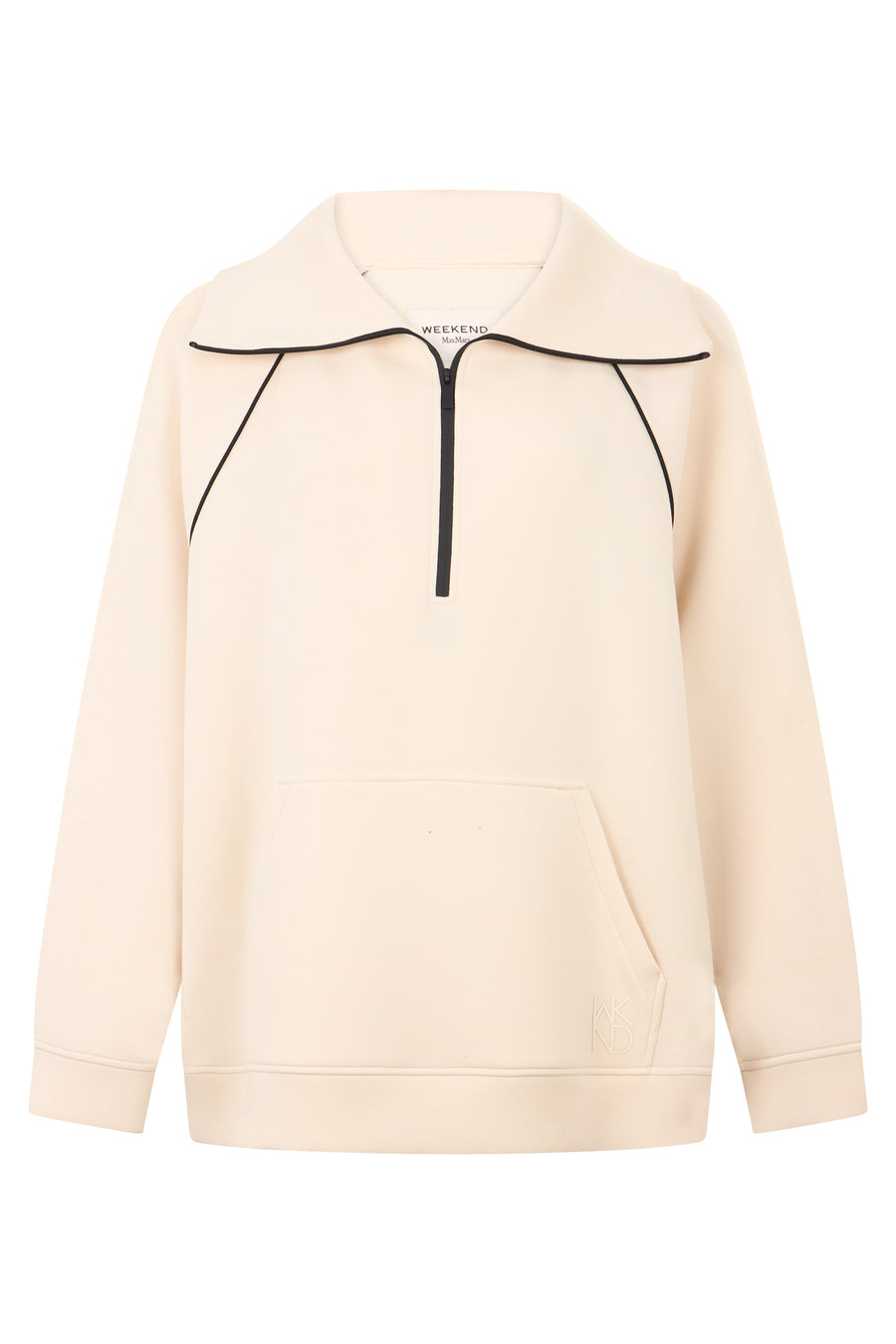Zip-Up Hoodie Cream Modal Sweatshirts