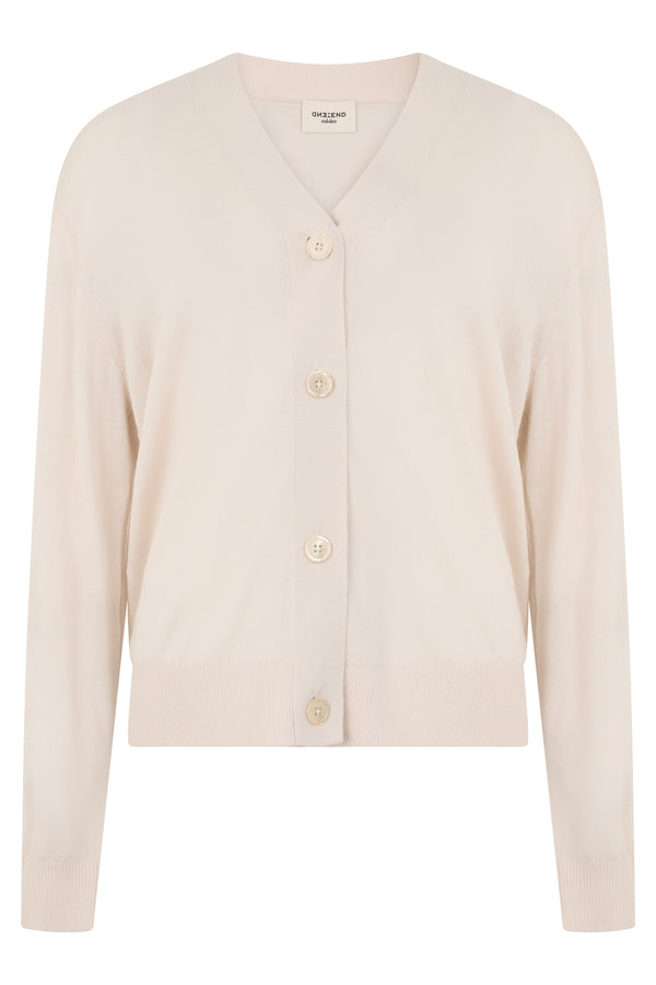 Cropped Cardigan Cream Wool Cardigans