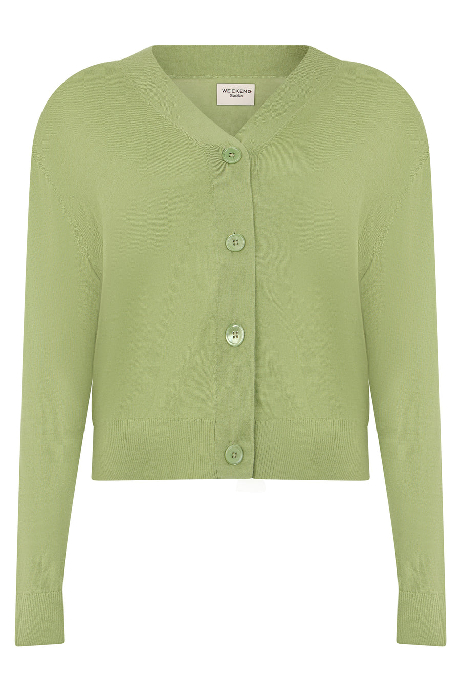 Cropped Cardigan Pistachio Wool Cardigans