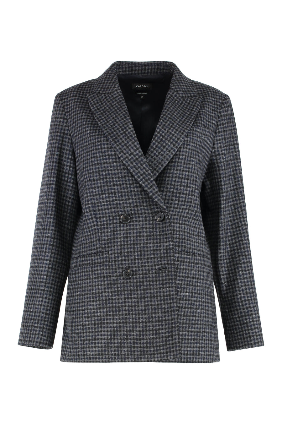 Double Breasted Blazer Blue Wool Blazers