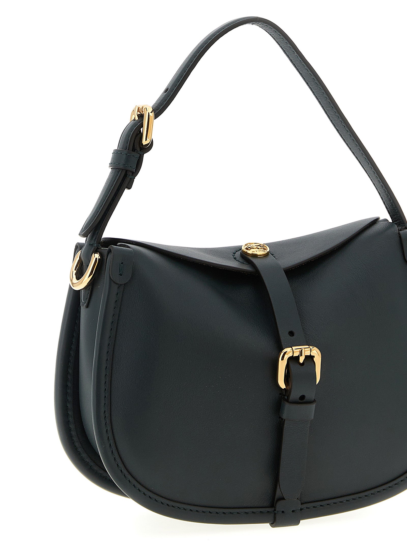 Pony small crossbody bag Green Calfskin Leather (bos Taurus)
