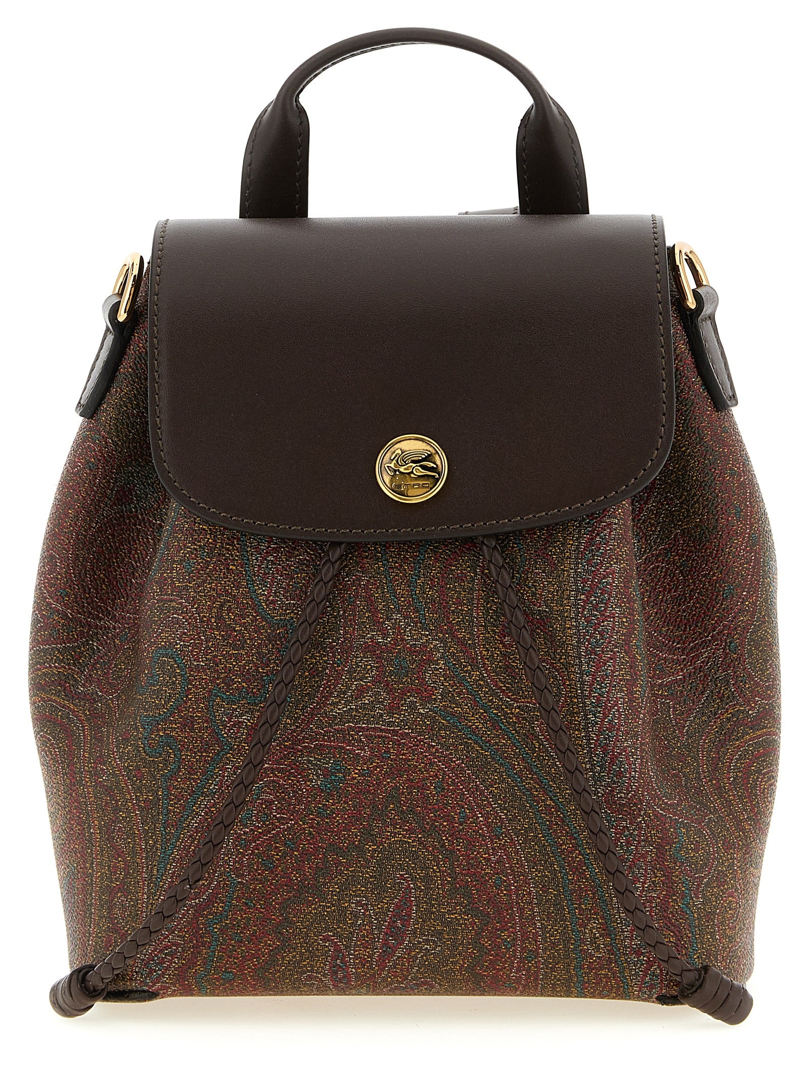 Etro Essential small backpack Multicolor Cotton Backpacks