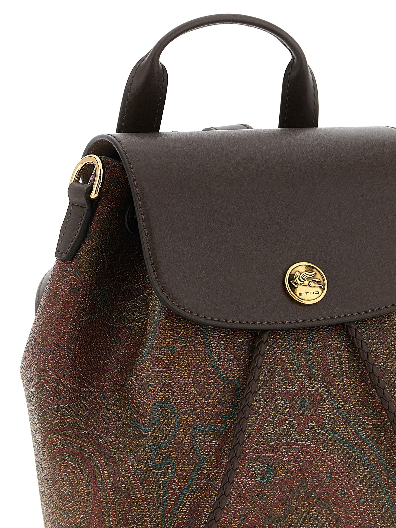 Etro Essential small backpack Multicolor Cotton Backpacks