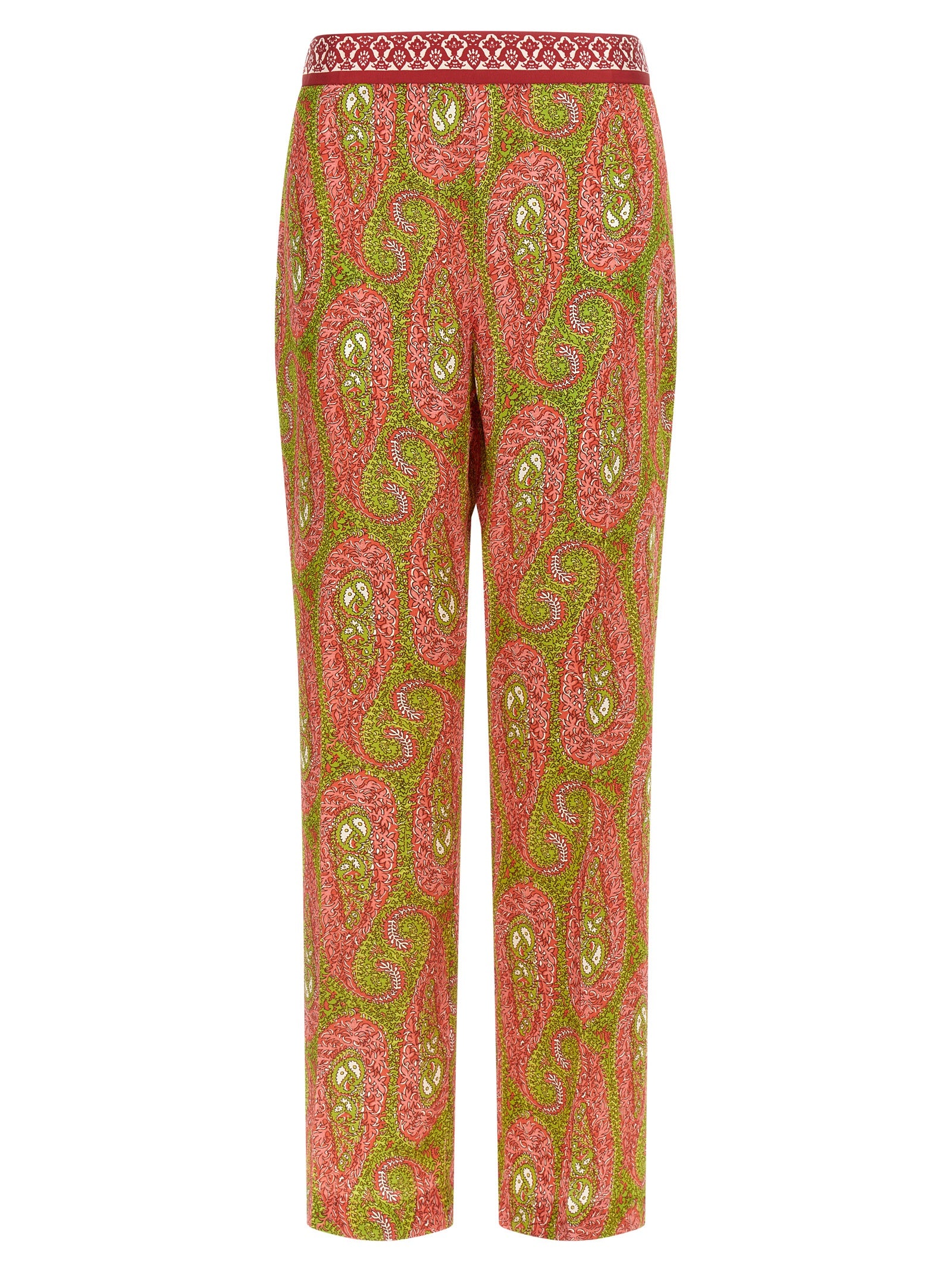 Paisley foliage pants Multicolor Polyester