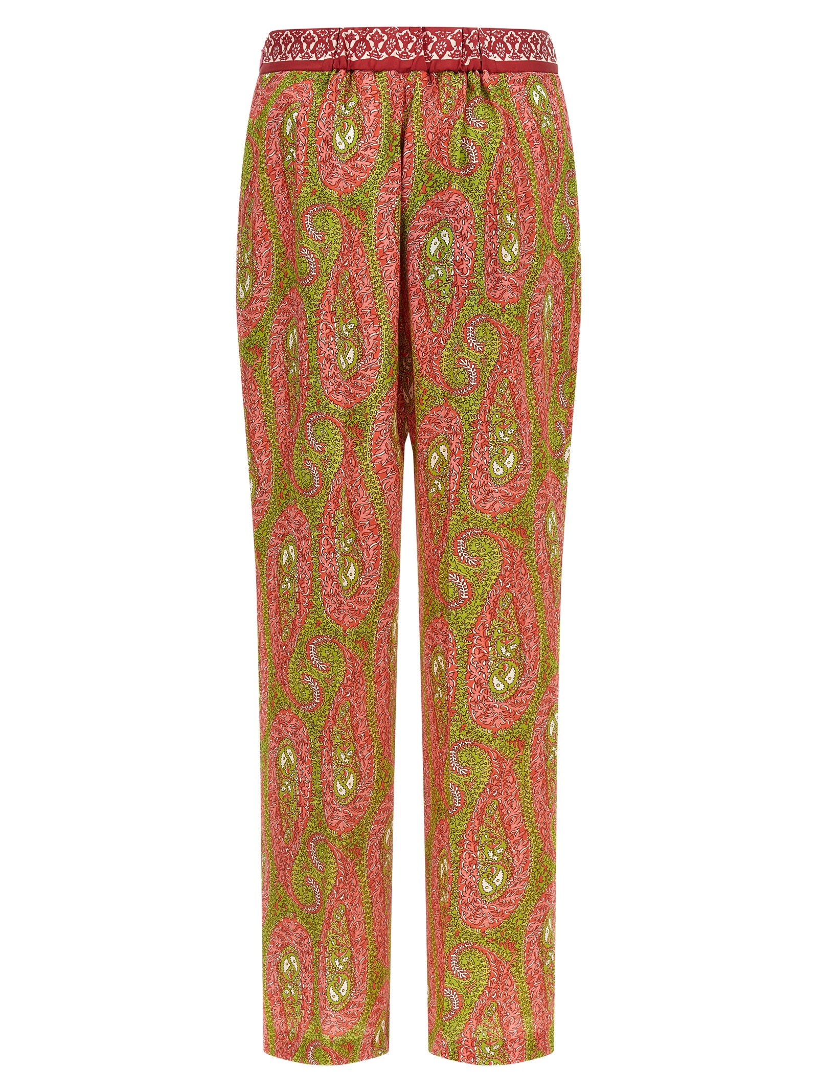Paisley foliage pants Multicolor Polyester