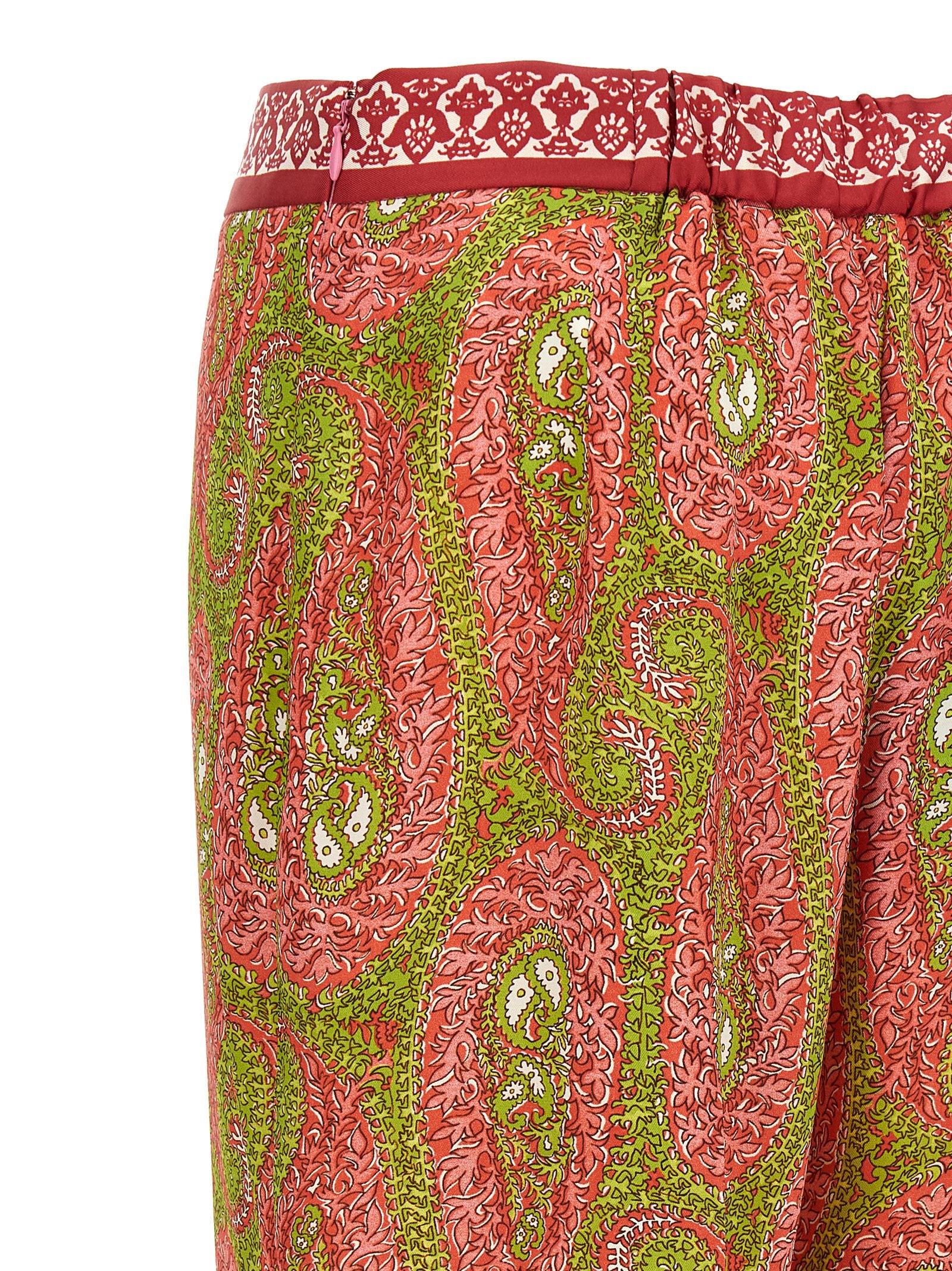 Paisley foliage pants Multicolor Polyester