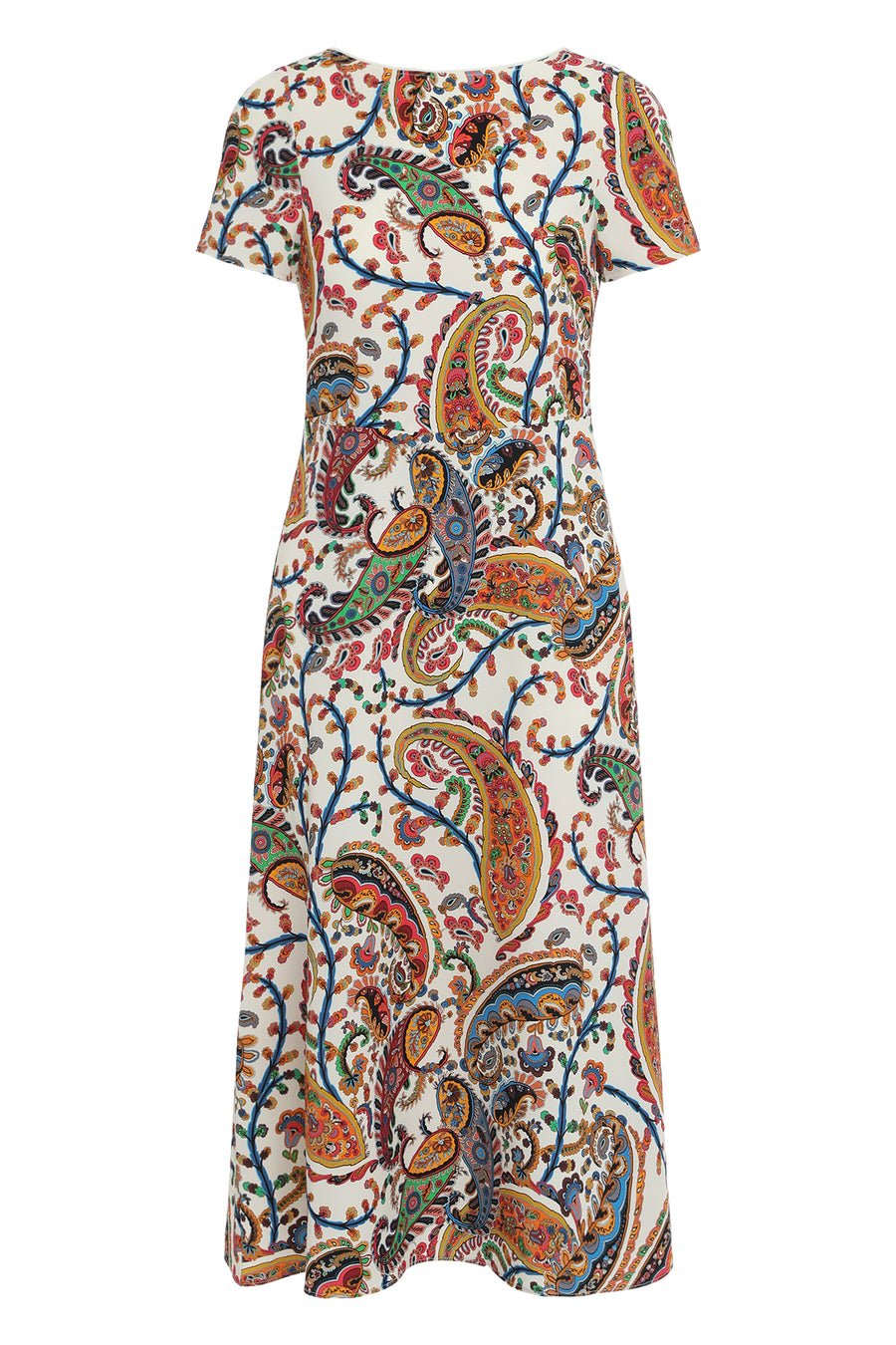 Printed Midi Dress Multicolour Polyester