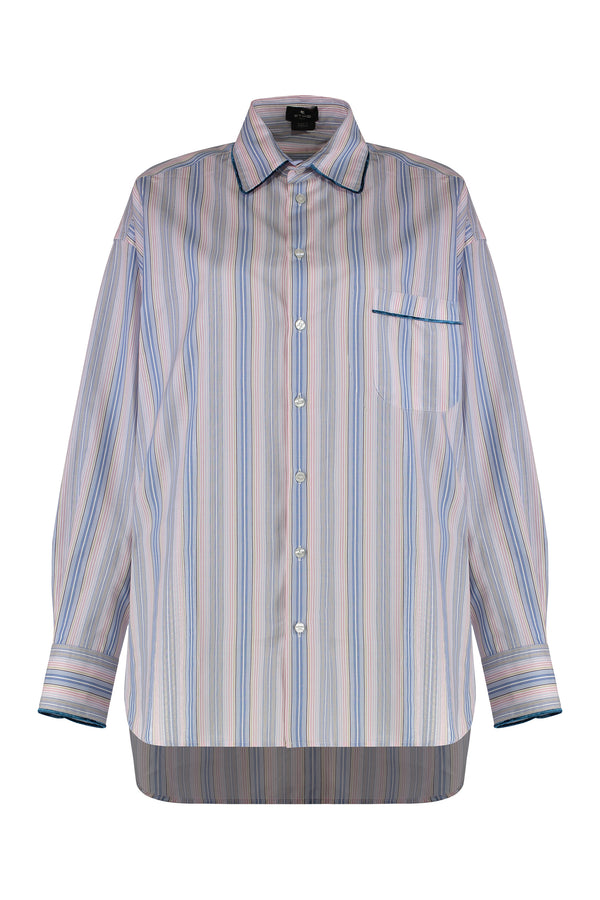 Light Blue Striped Cotton Shirt