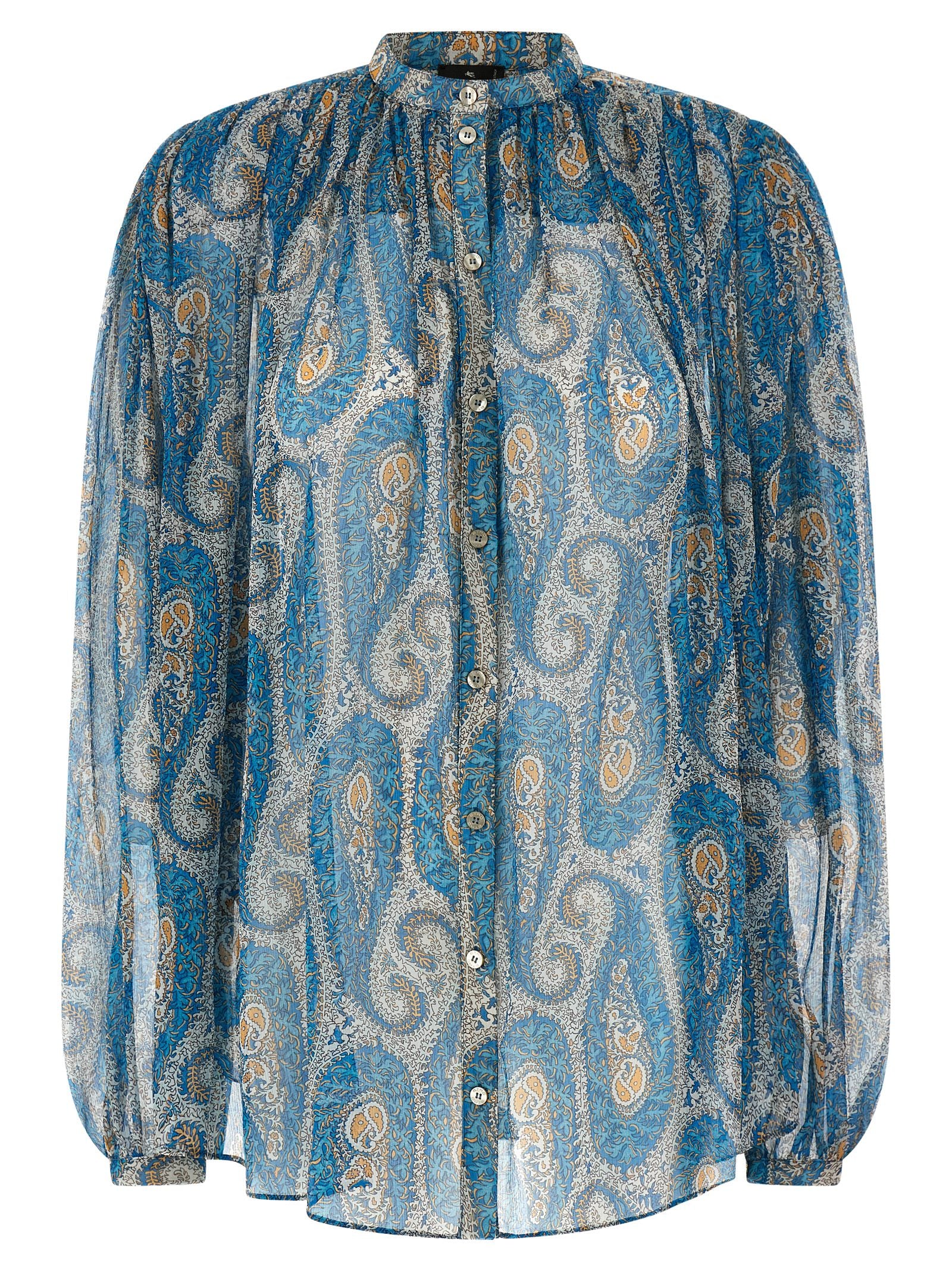 Silk shirt Light Blue Shirt, Blouse