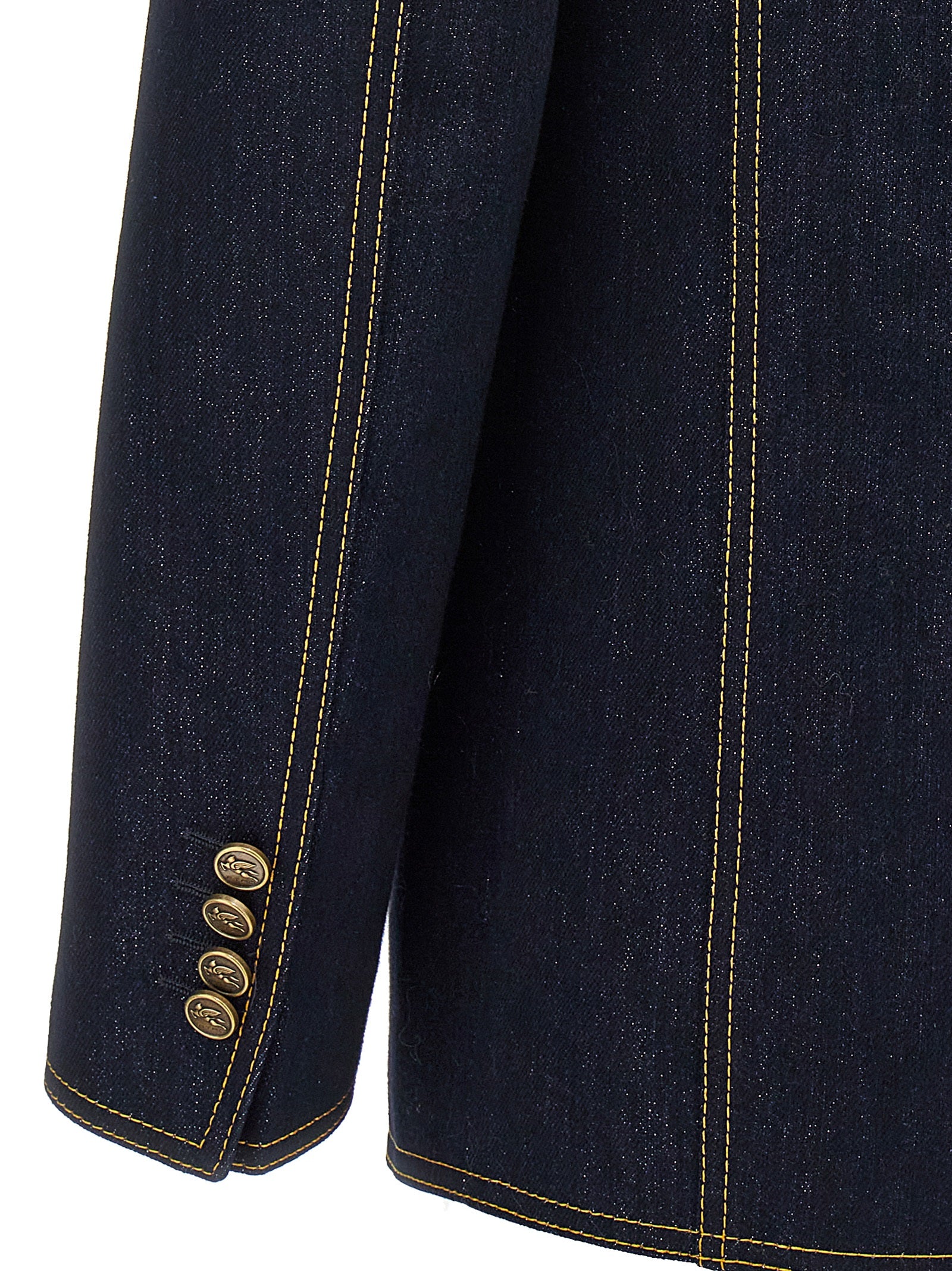 Single-breasted denim blazer Blue Blazer, Suits