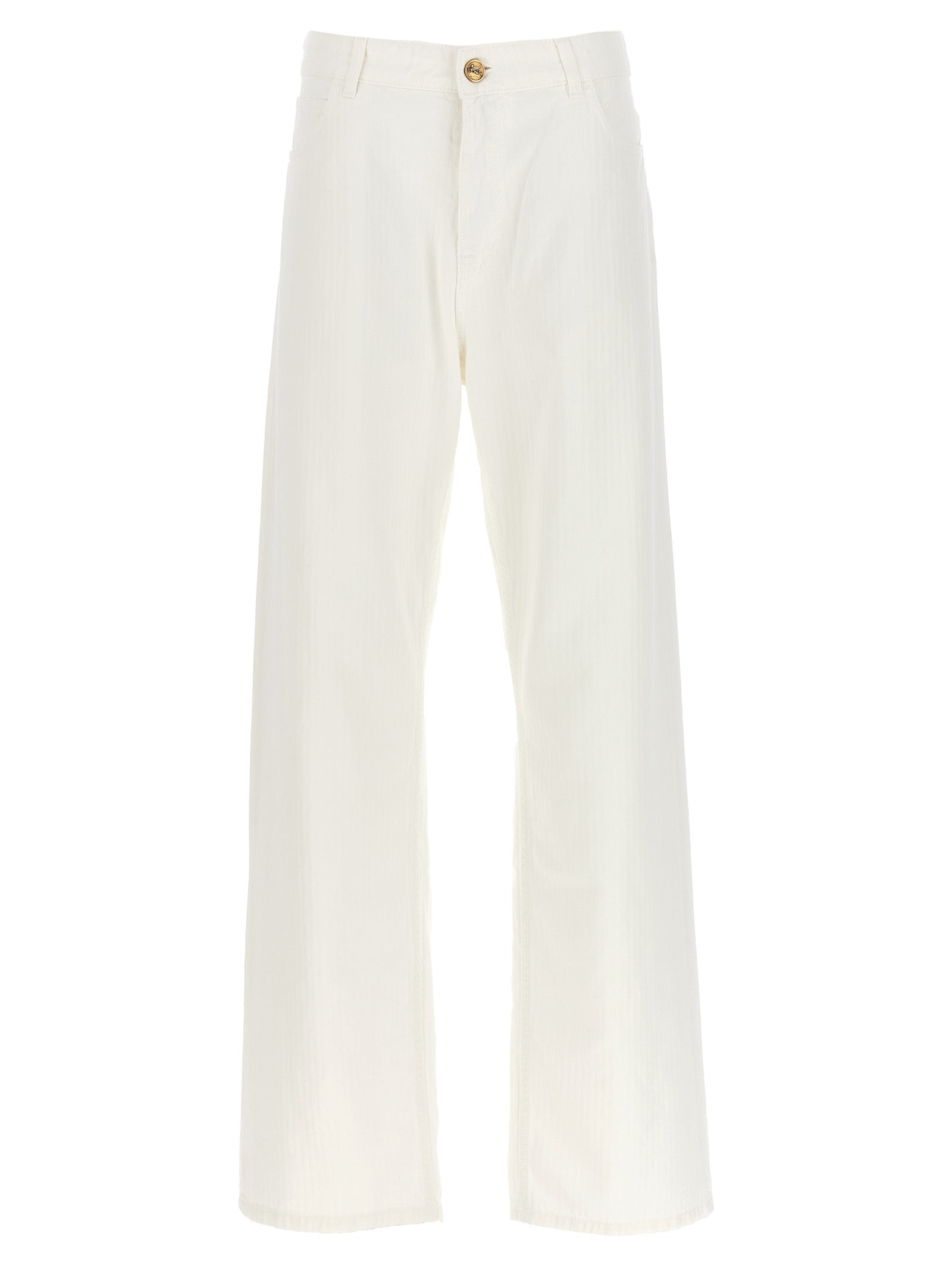 Baggy chevron jeans White Cotton