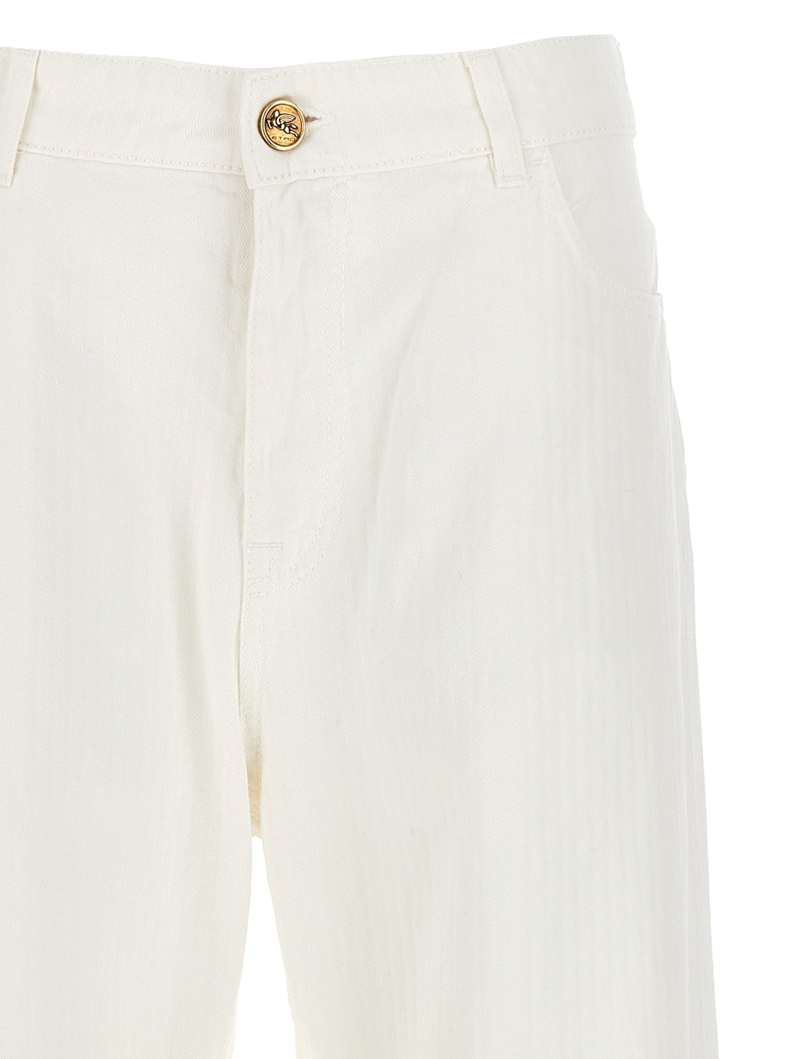 Baggy chevron jeans White Cotton