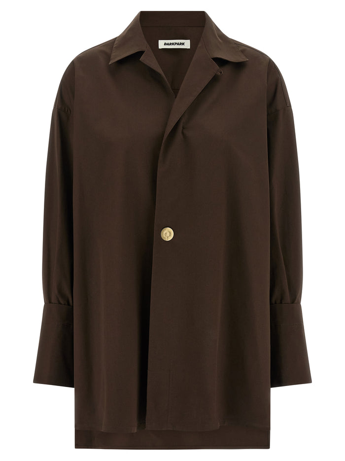 Jodie shirt Brown Cotton Shirt, Blouse