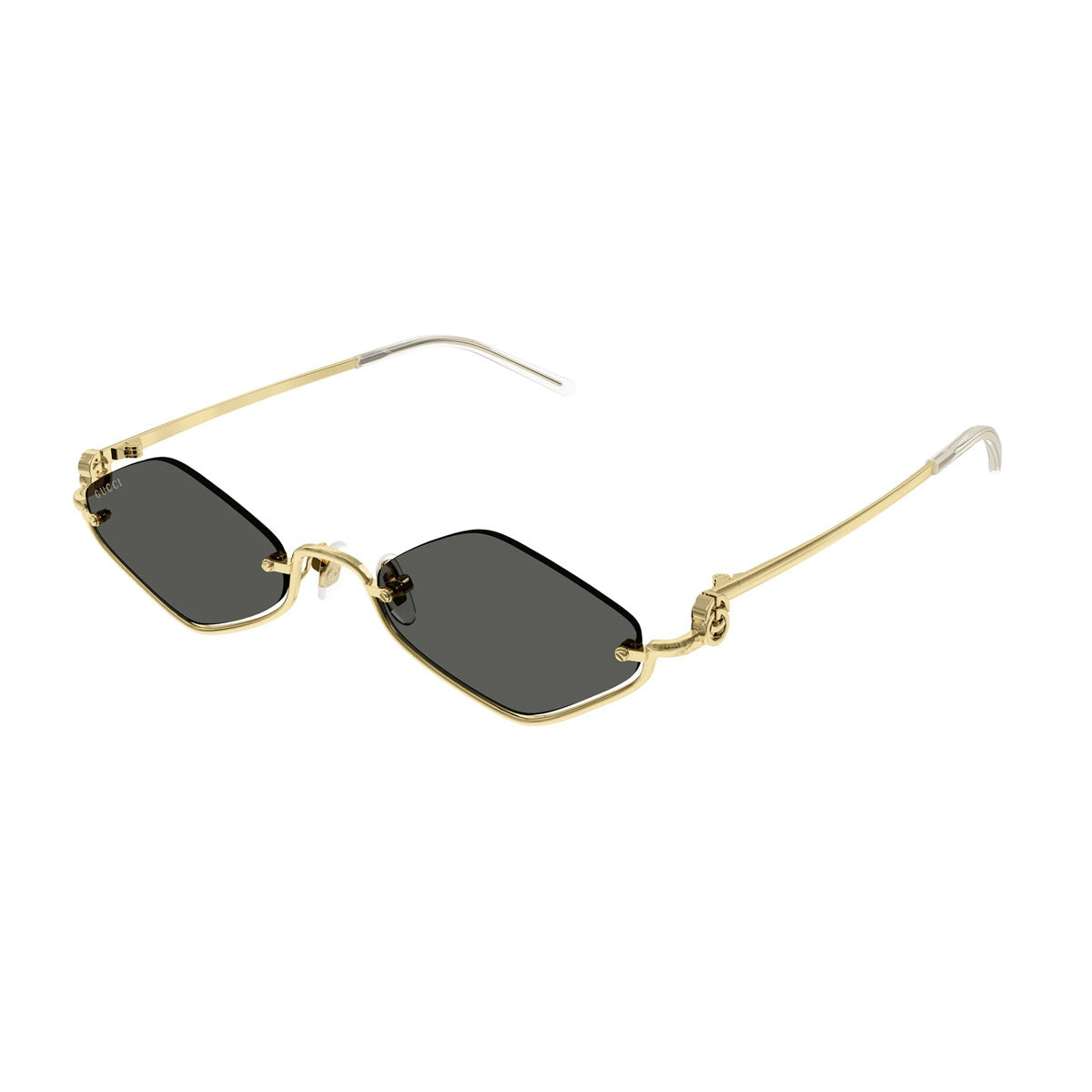 GG1604S LINEA GG LOGO 001 gold grey Oro Metal Occhiali Sole