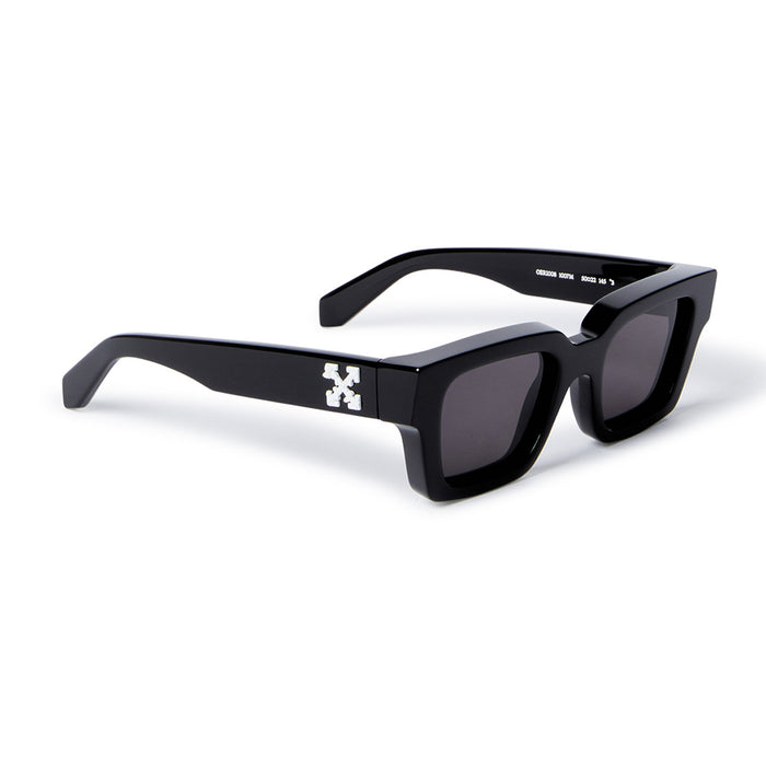 OERI008 Virgil L 1007 Black Logo White Dark Nero Acetate Occhiali Da Sole