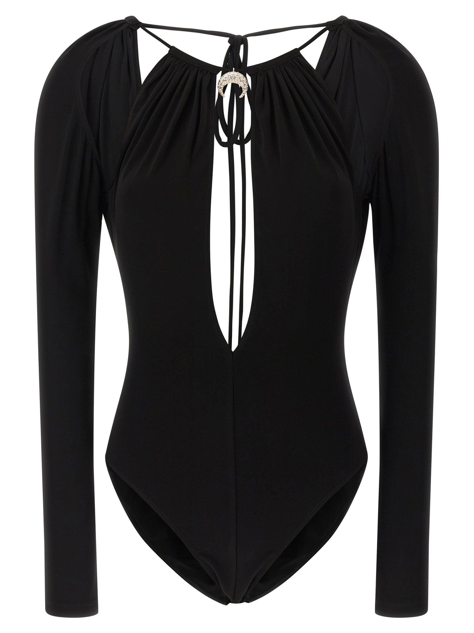 Jewel pendant bodysuit Black Viscose Tops