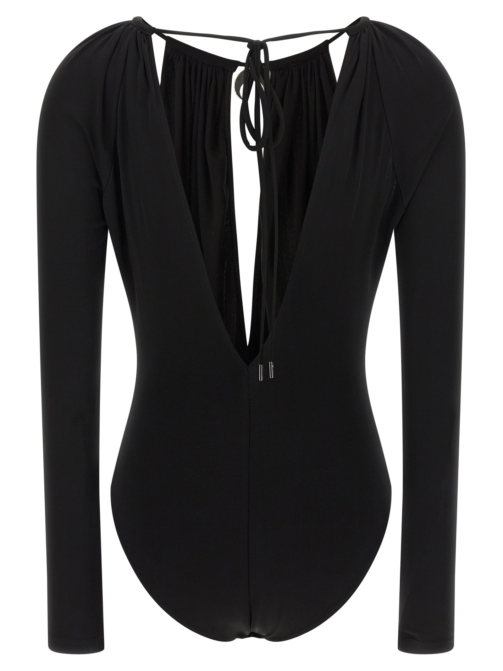 Jewel pendant bodysuit Black Viscose Tops