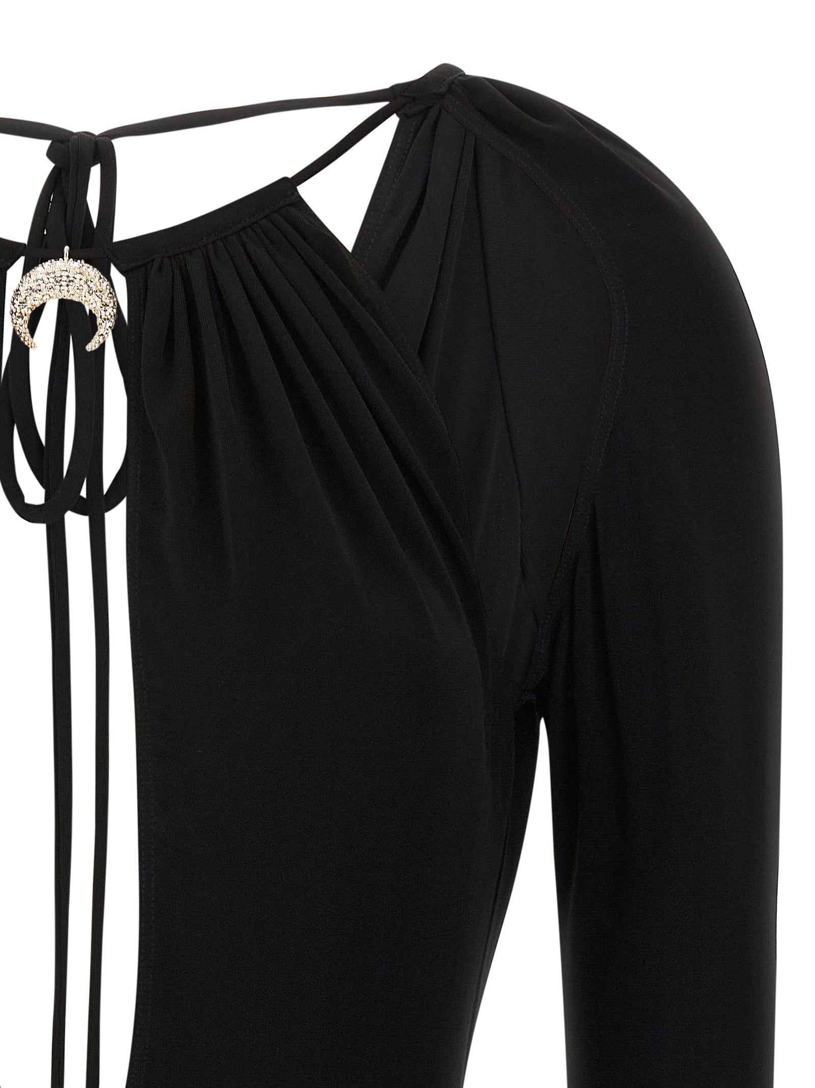 Jewel pendant bodysuit Black Viscose Tops