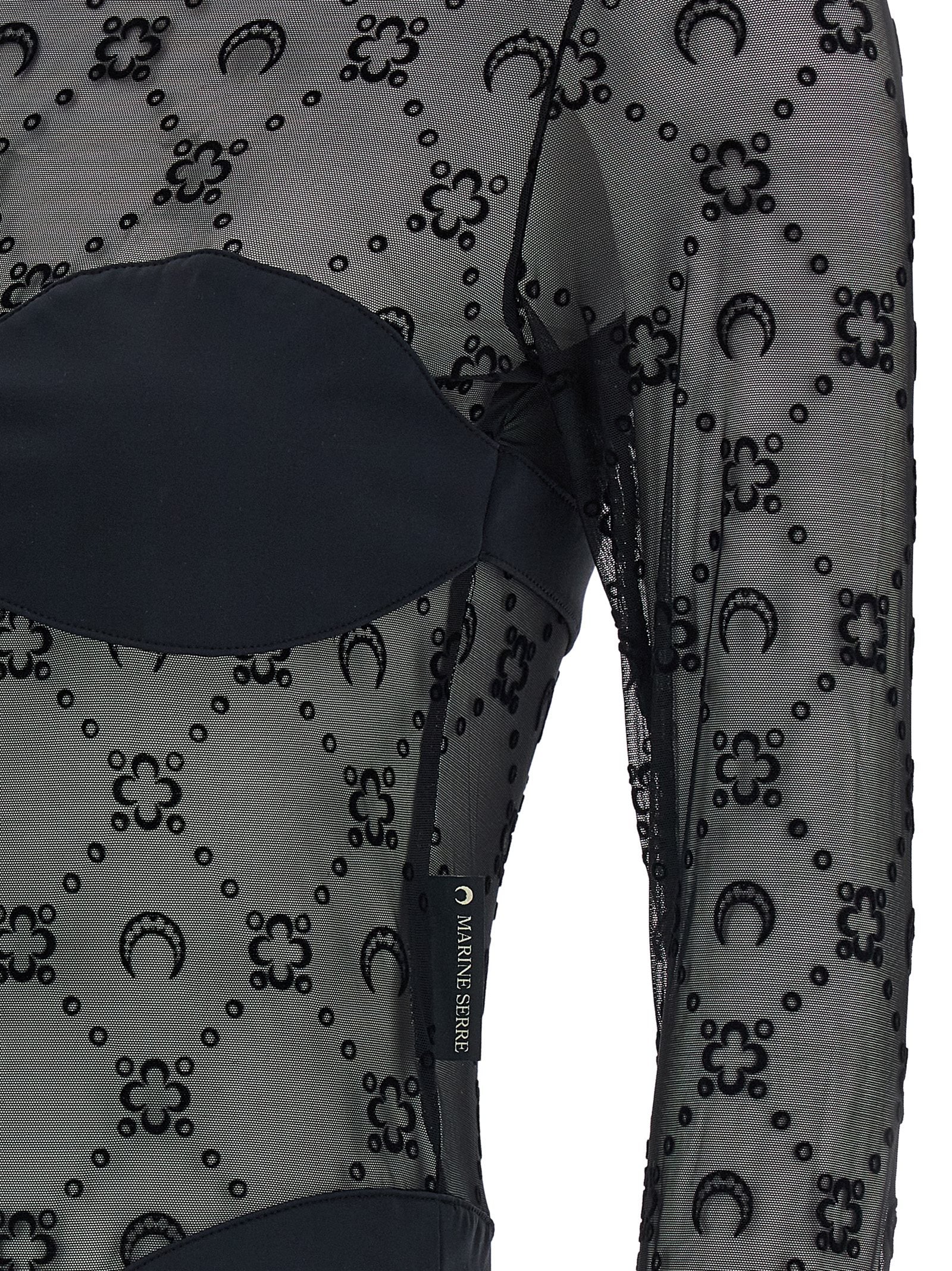 Moonogram Bodysuit Black Polyamide Tops