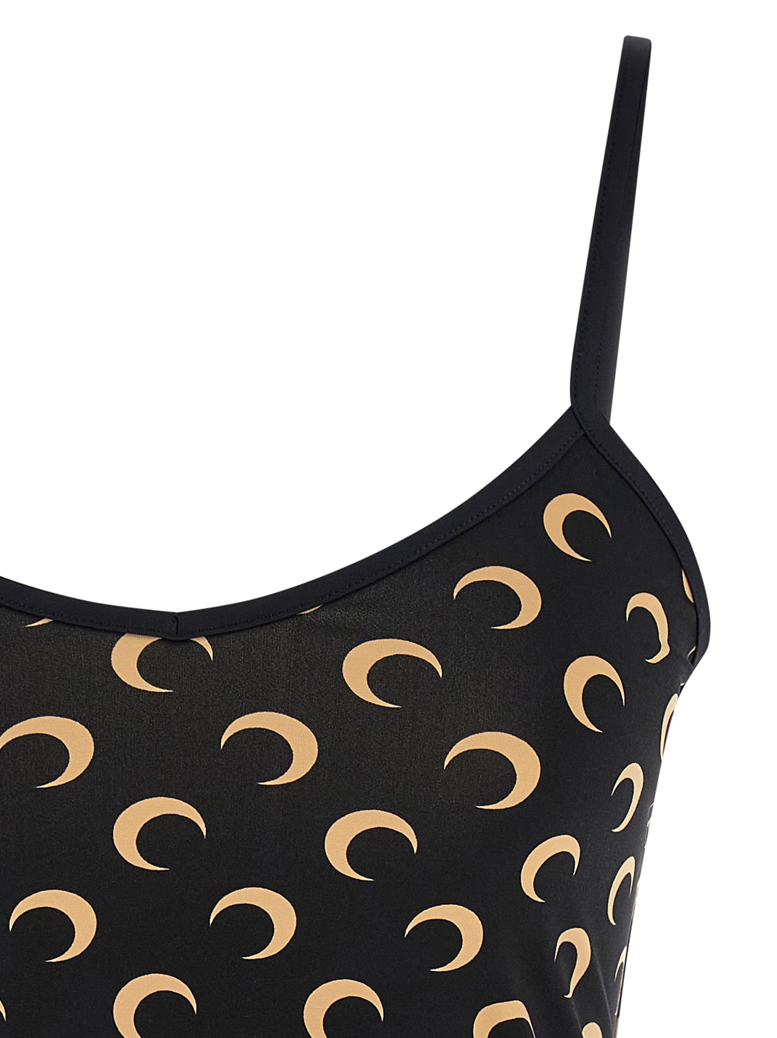 All Over Moon Top Black Polyamide Tops