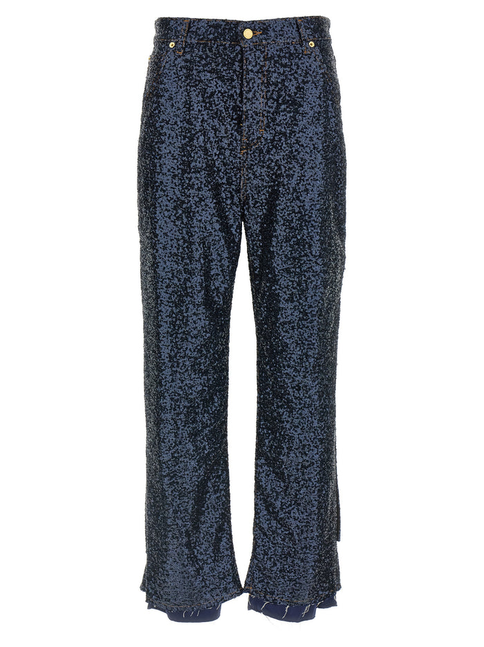 Lisa jeans Blue Cotton Pet Polyester