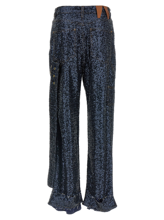 Lisa jeans Blue Cotton Pet Polyester