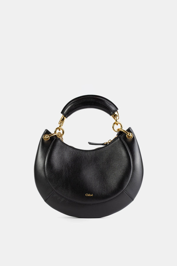 Chloé Lambskin nappa leather top handle bag in black
