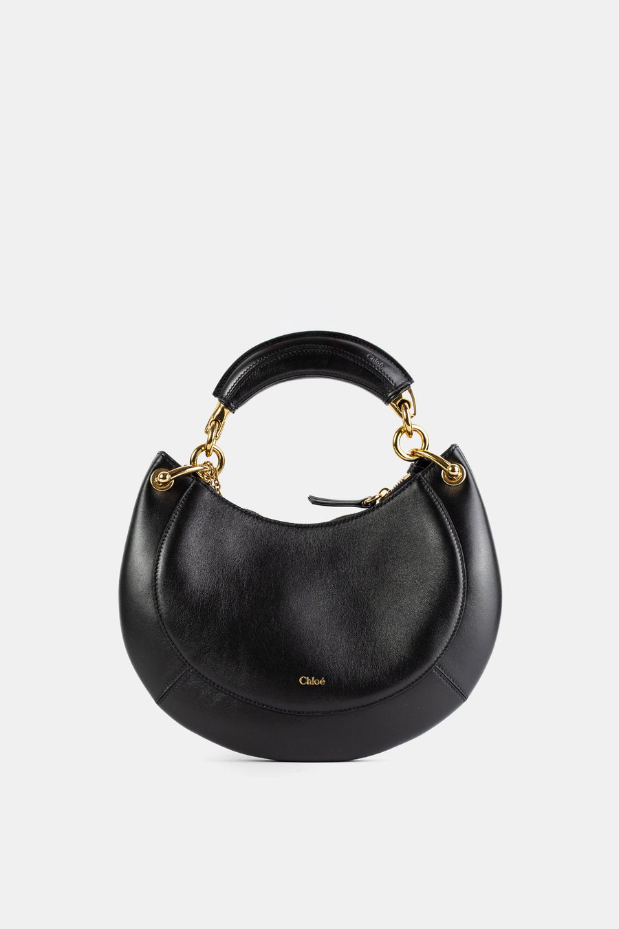 Chloé Lambskin nappa leather top handle bag in black