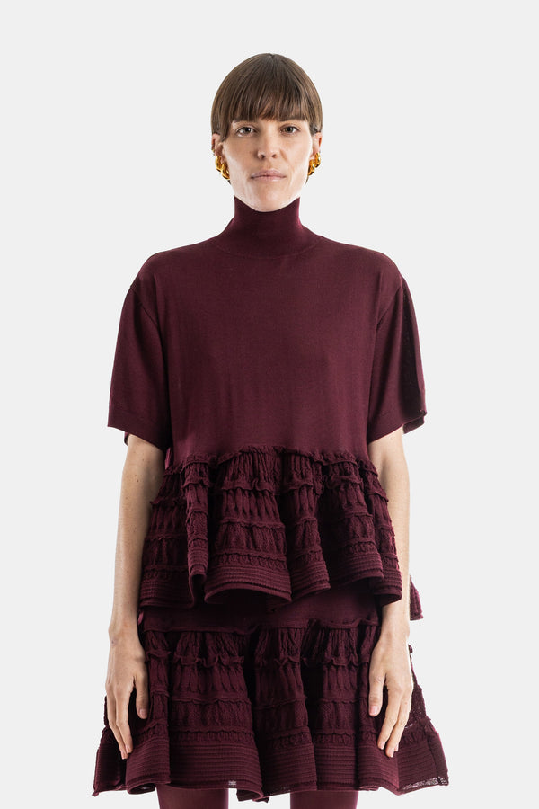 Maison AlaïA Wool tunic in red