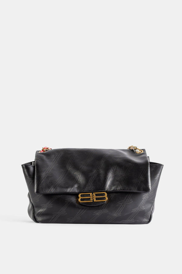 Balenciaga Calfskin leather shoulder bag in black