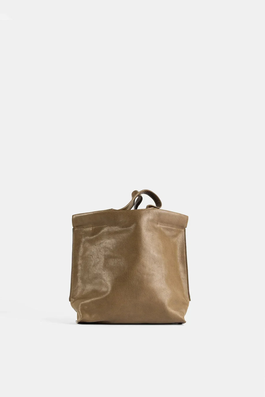 Bea Mombaers Mate Matte khaki leather shoulder bag in khaki