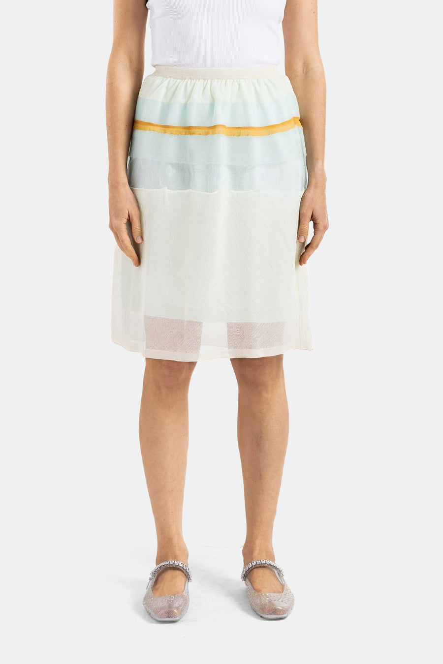 Bielo Organza skirt in blue