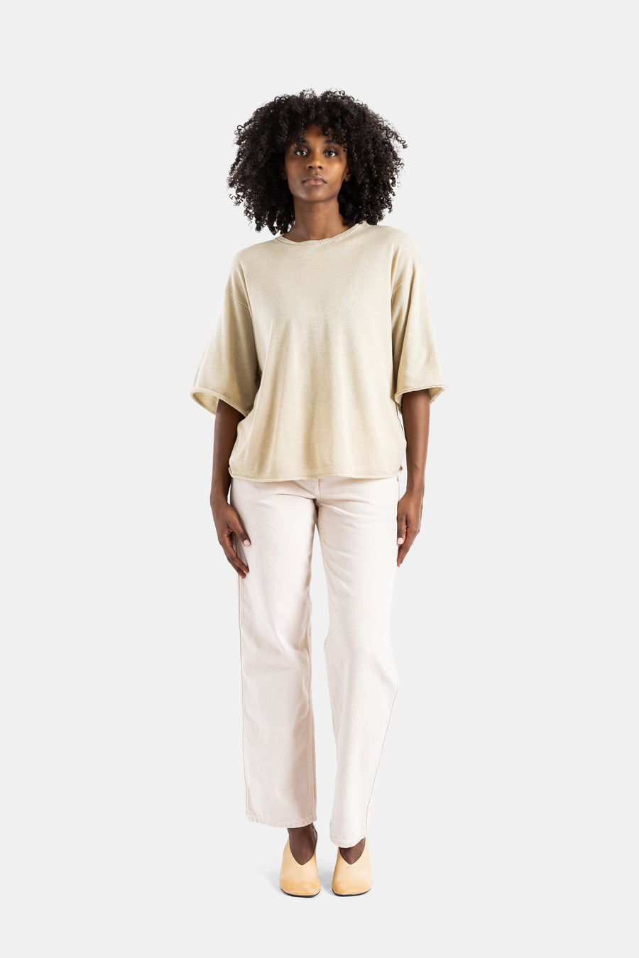Casey Casey 100% Cotton trousers in beige