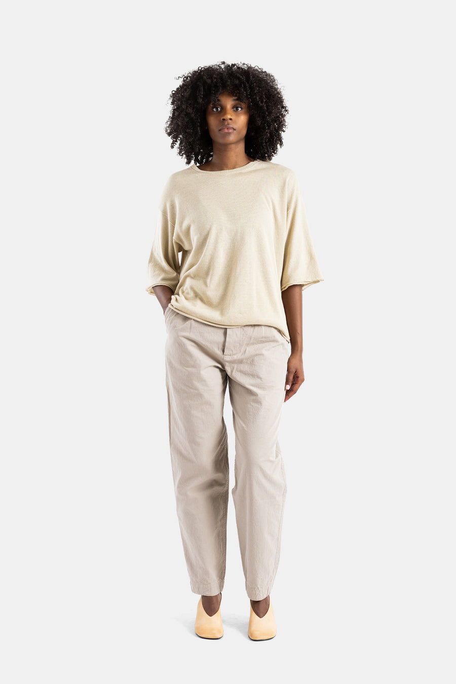Casey Casey Cotton t-shirt in beige