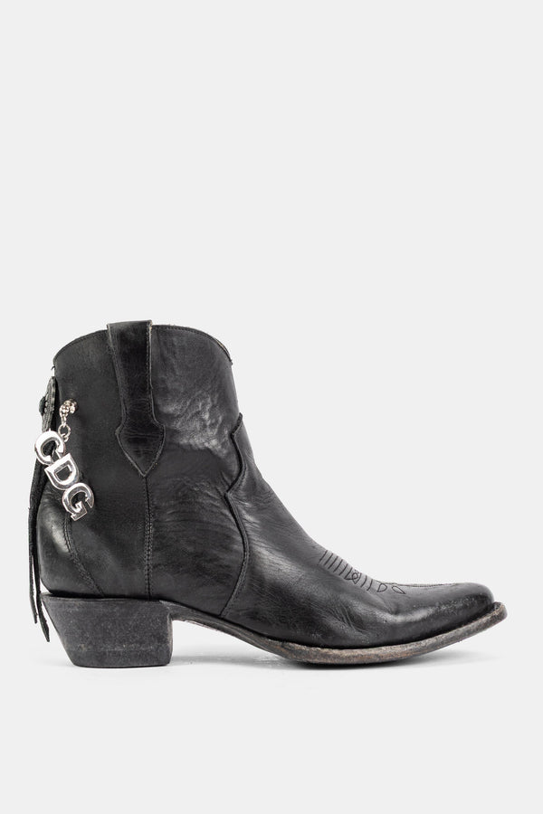 Comme des Garçons Leather boot in black