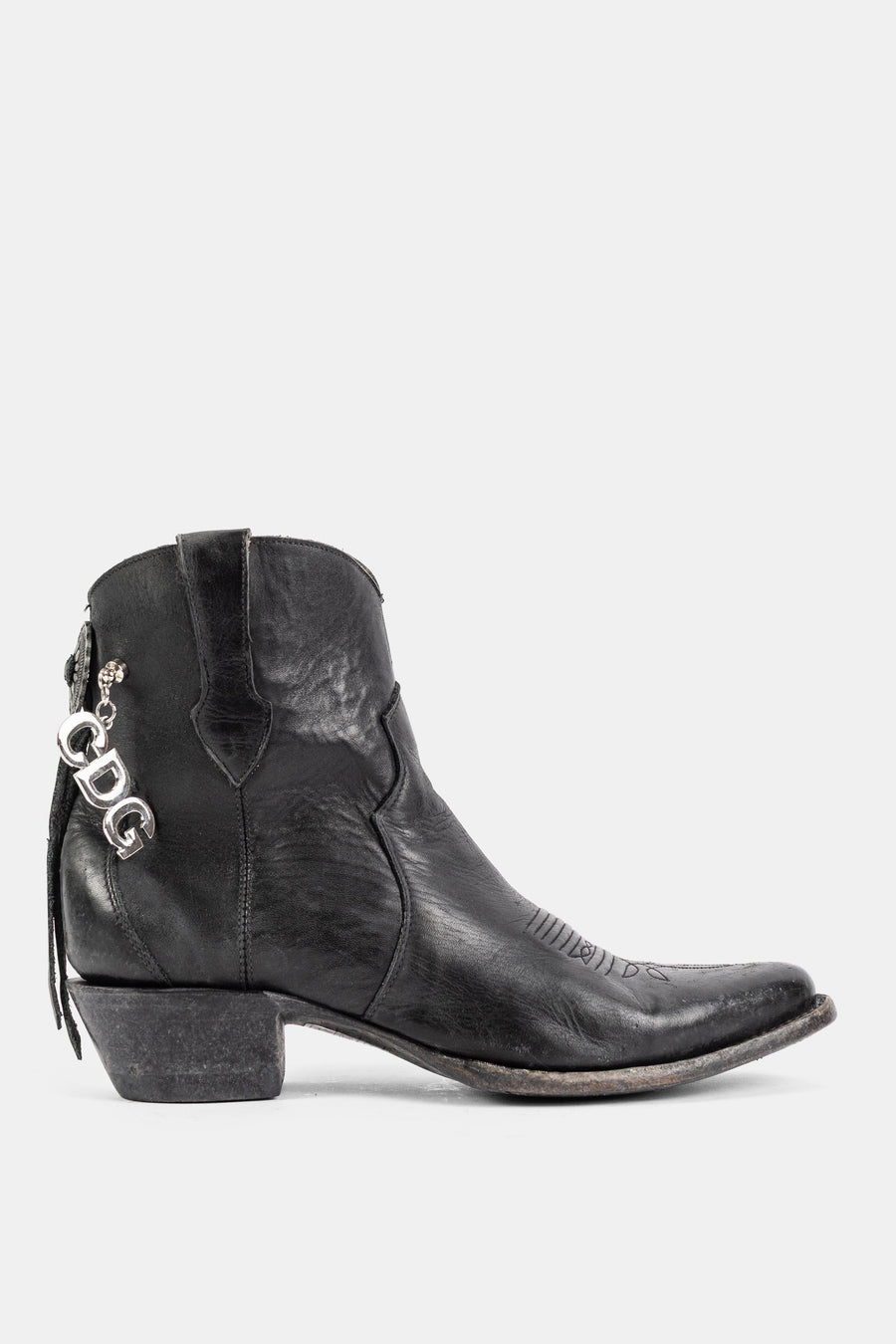 Comme des Garçons Leather boot in black
