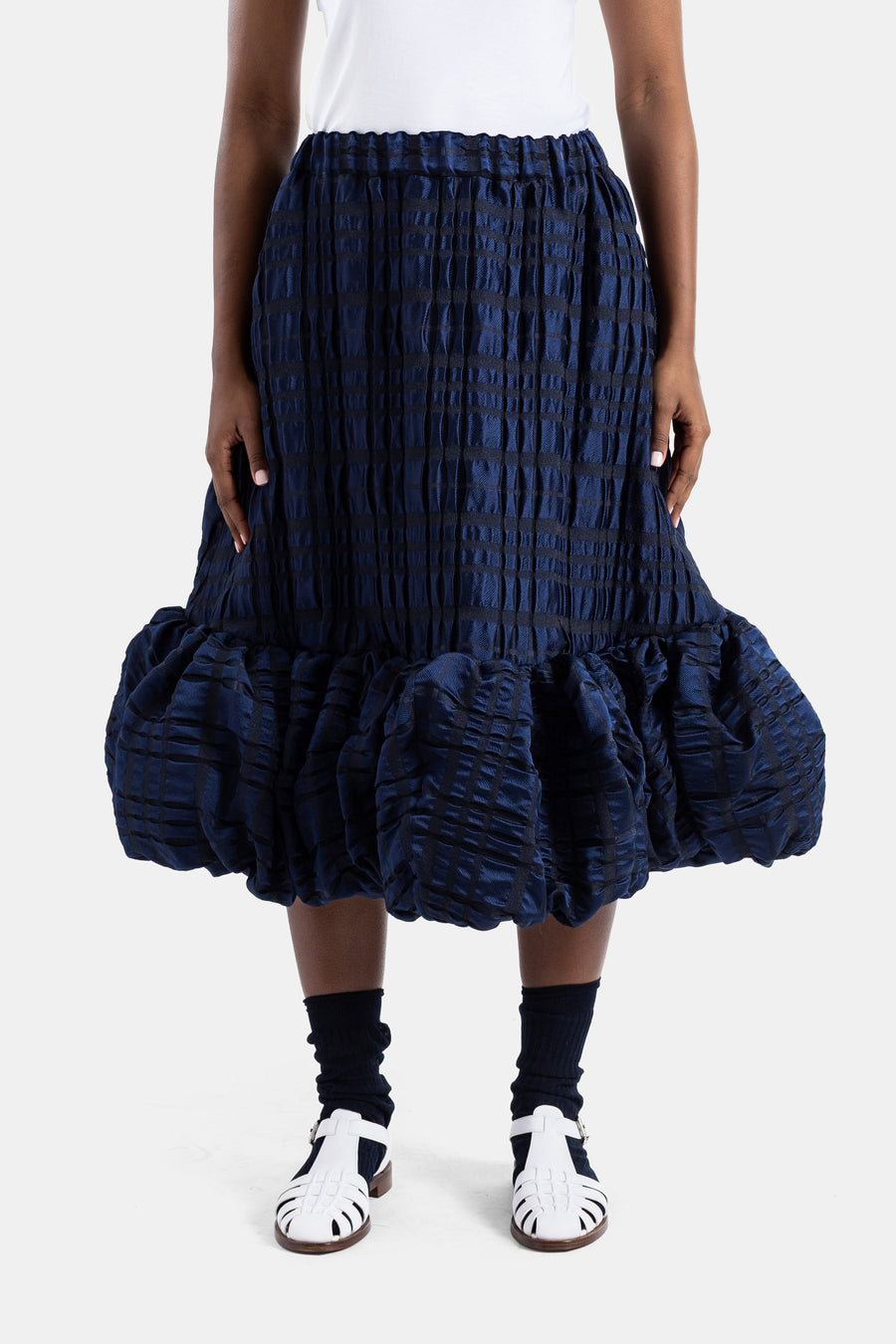 Noir Kei Ninomiya skirt in navy — view 2