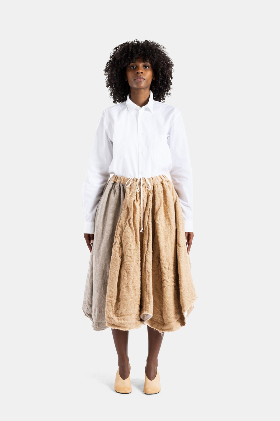Comme des Garçons Linen skirt in beige