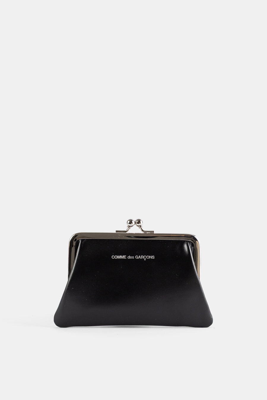 Comme Des GarçOns Wallet Cowhide leather with satin finish coin purse in black
