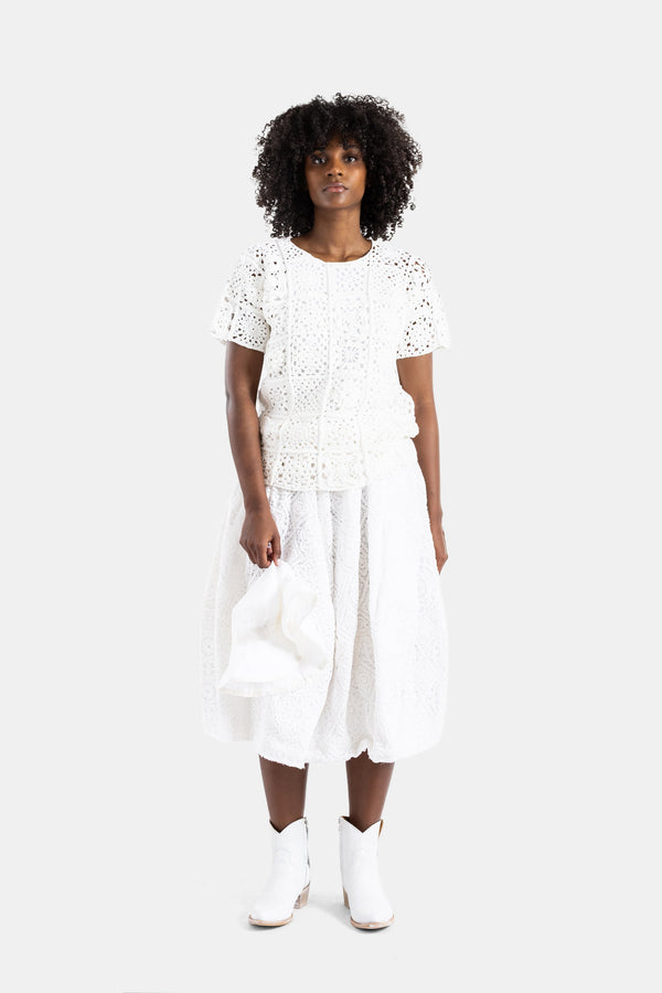 Comme des Garçons Cotton blouse in white