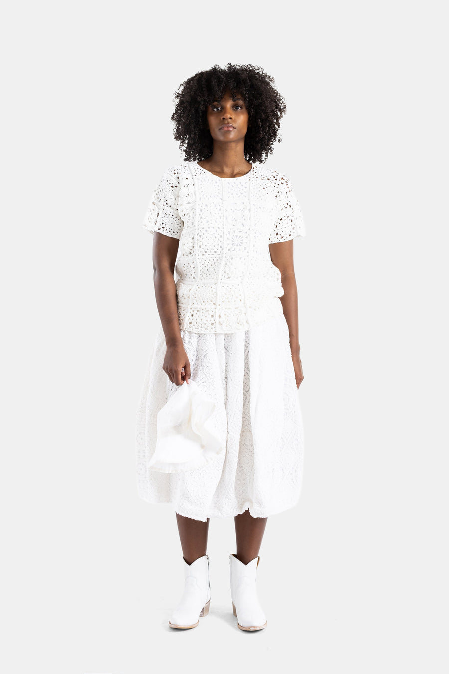 Comme des Garçons Cotton blouse in white