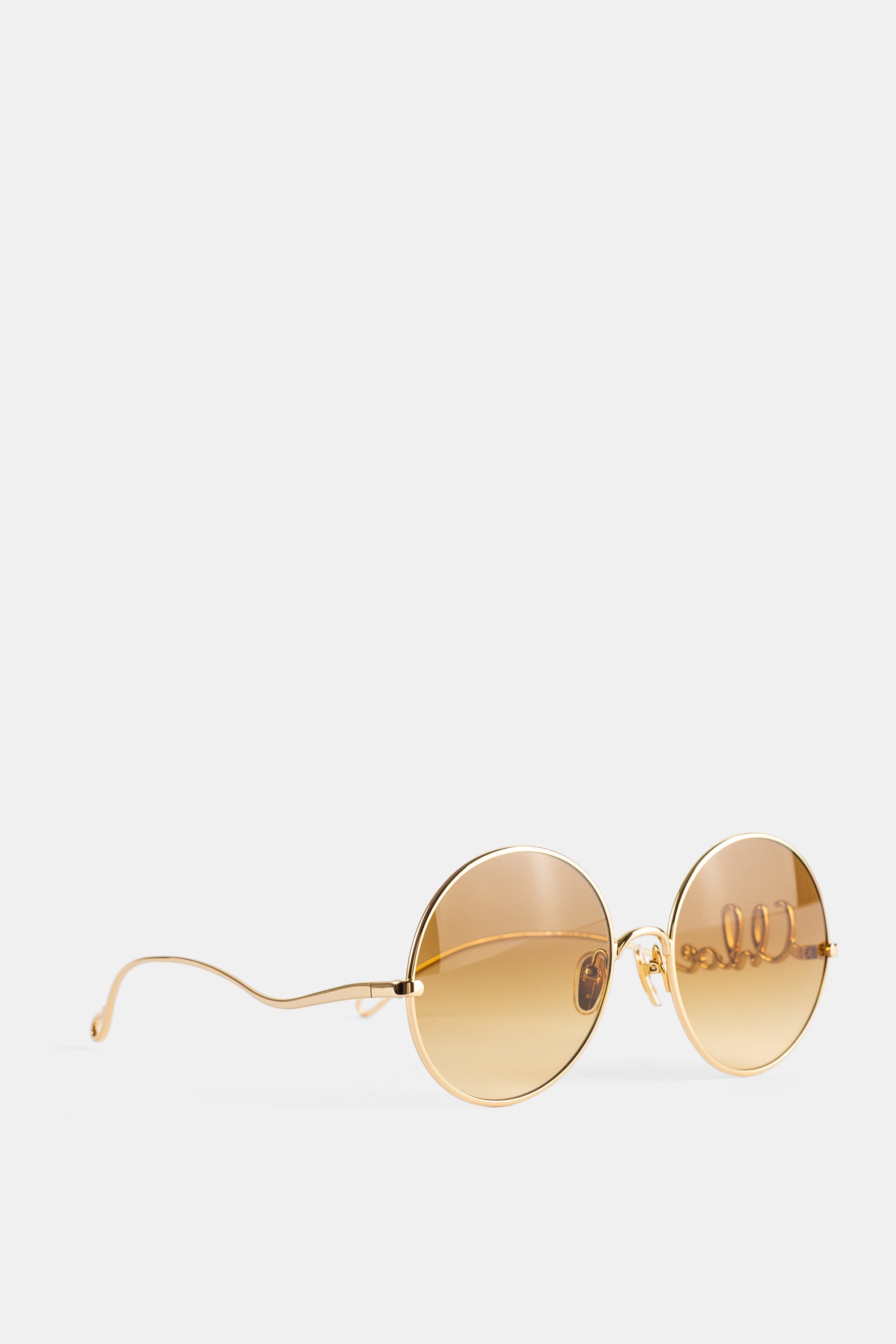 Oversized Gold Round Sunglasses Doré Lunettes