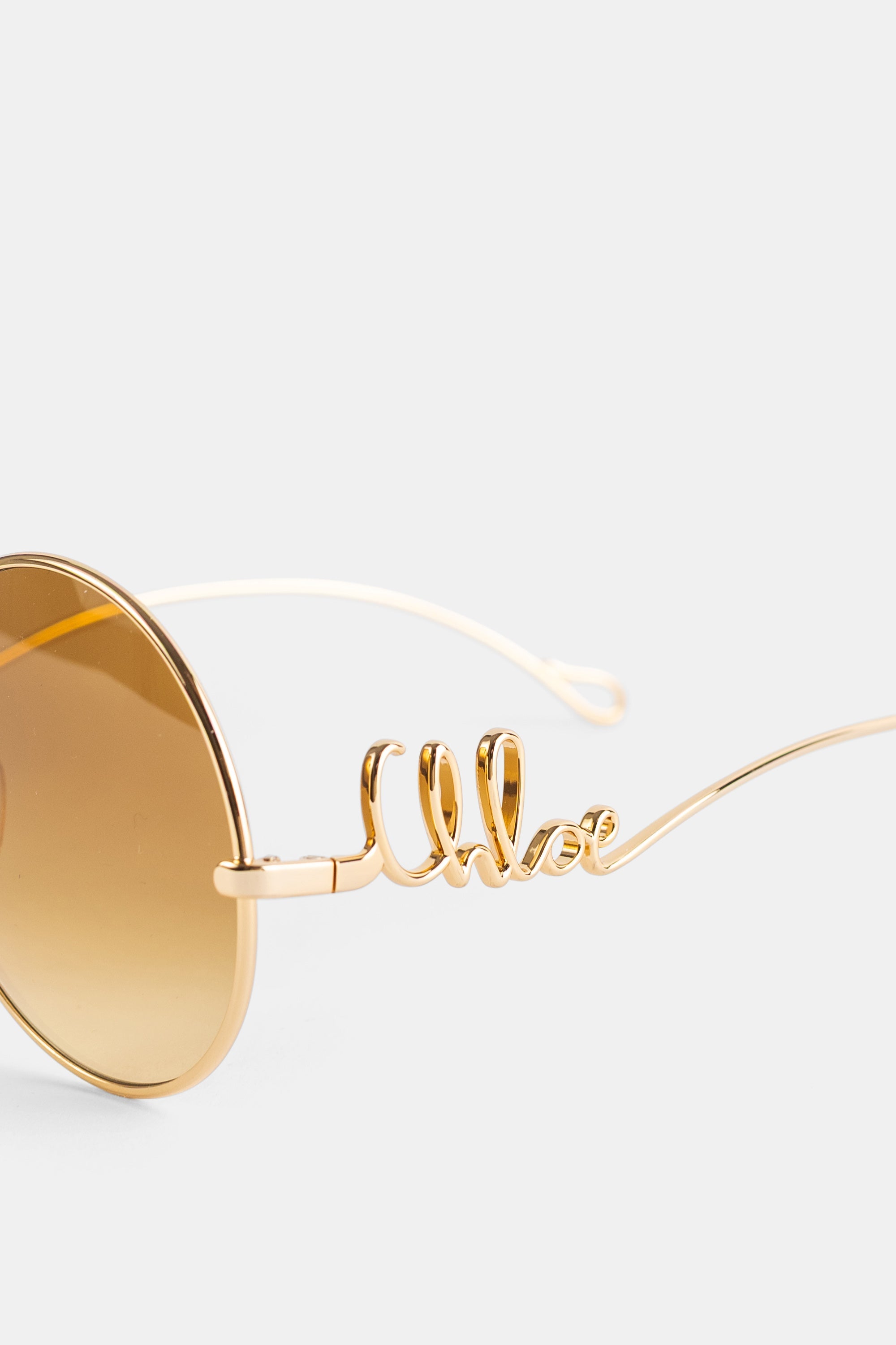 Oversized Gold Round Sunglasses Doré Lunettes